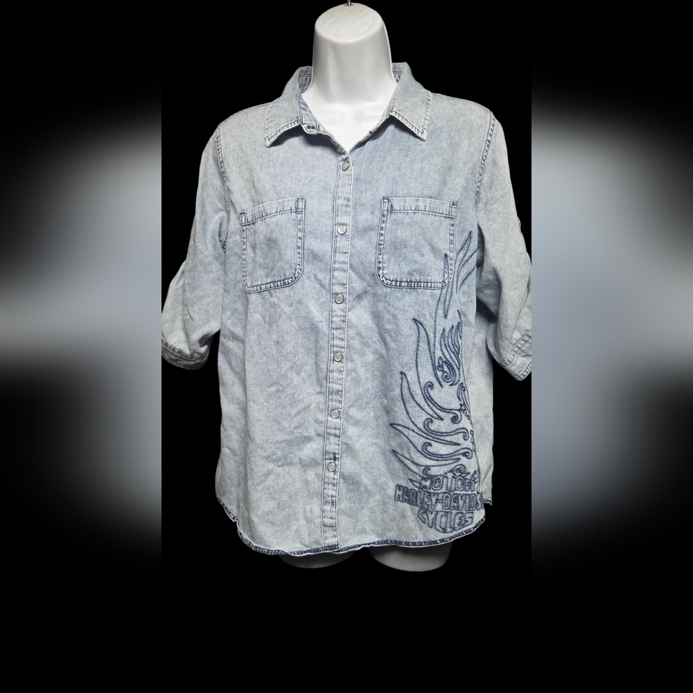 Harley Davidson Womens Button Down